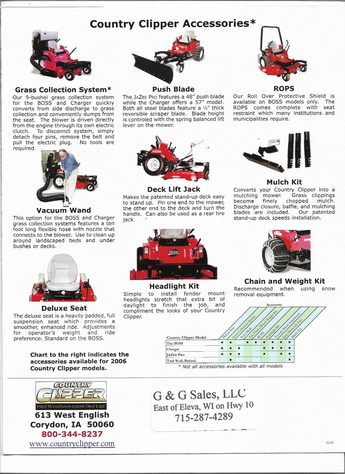 Original OEM 2006 Country Clipper Commercial Series Lawn Care Sales Brochure