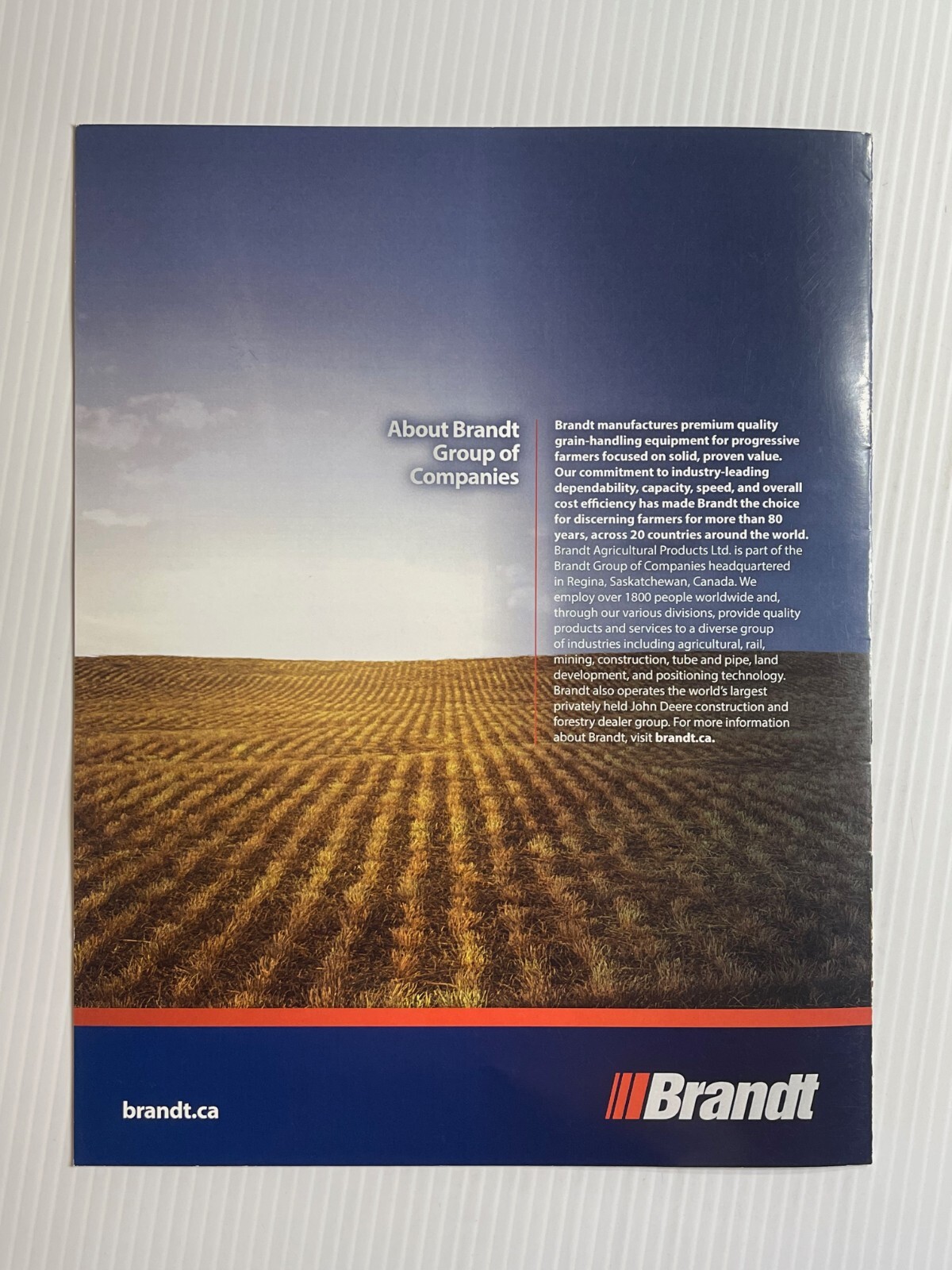 Brandt Grain Carts Sales Brochure *2010s* (Showroom Book) 1020XR / 1322XR
