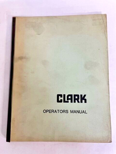 CLARK OPERATIONS MANUAL 1960S-1970S /0-153