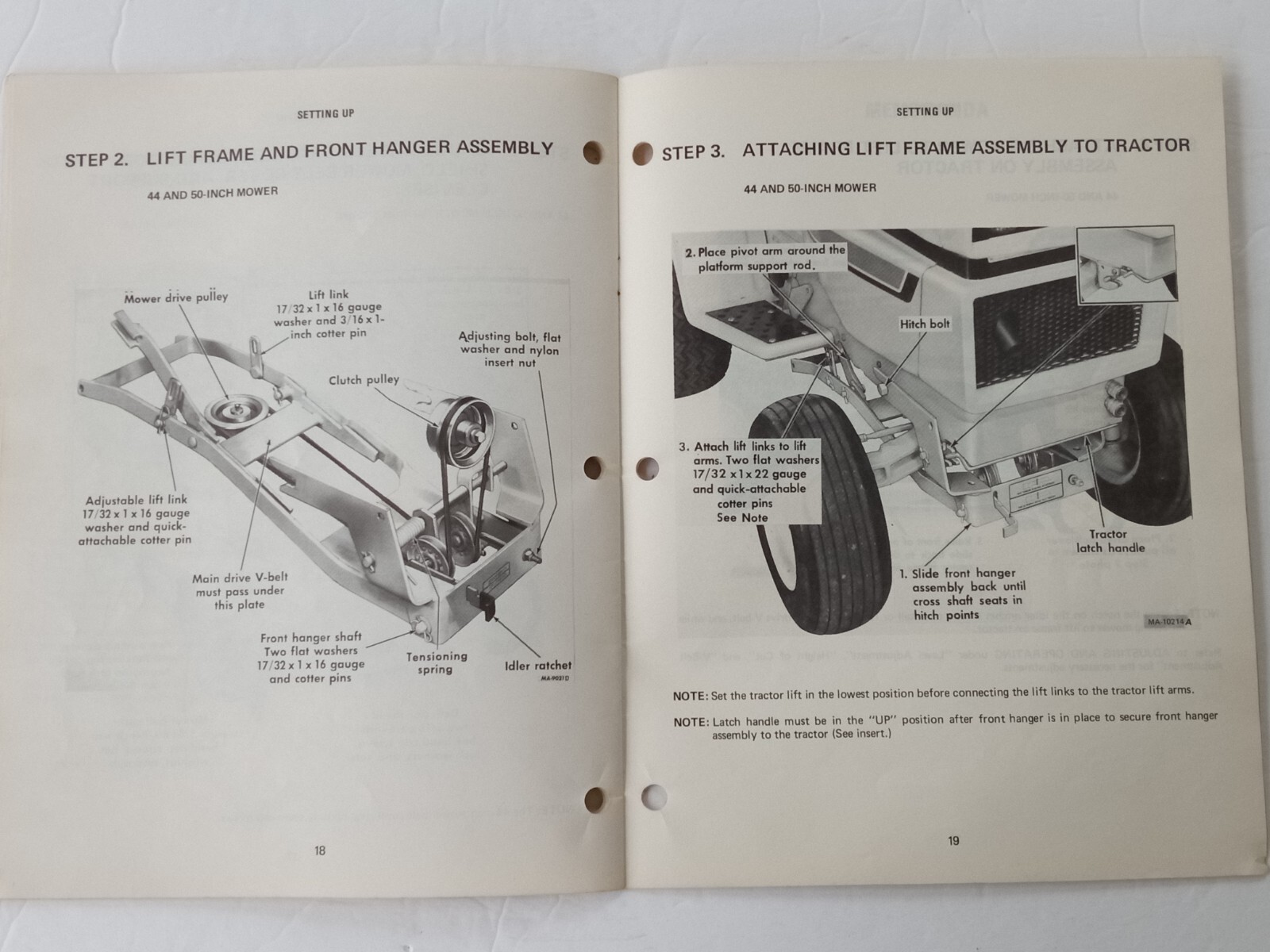 International Harvester Rotary Mowers 38A 44A 50A 3 Spindle Operator&rsquo;s Manual