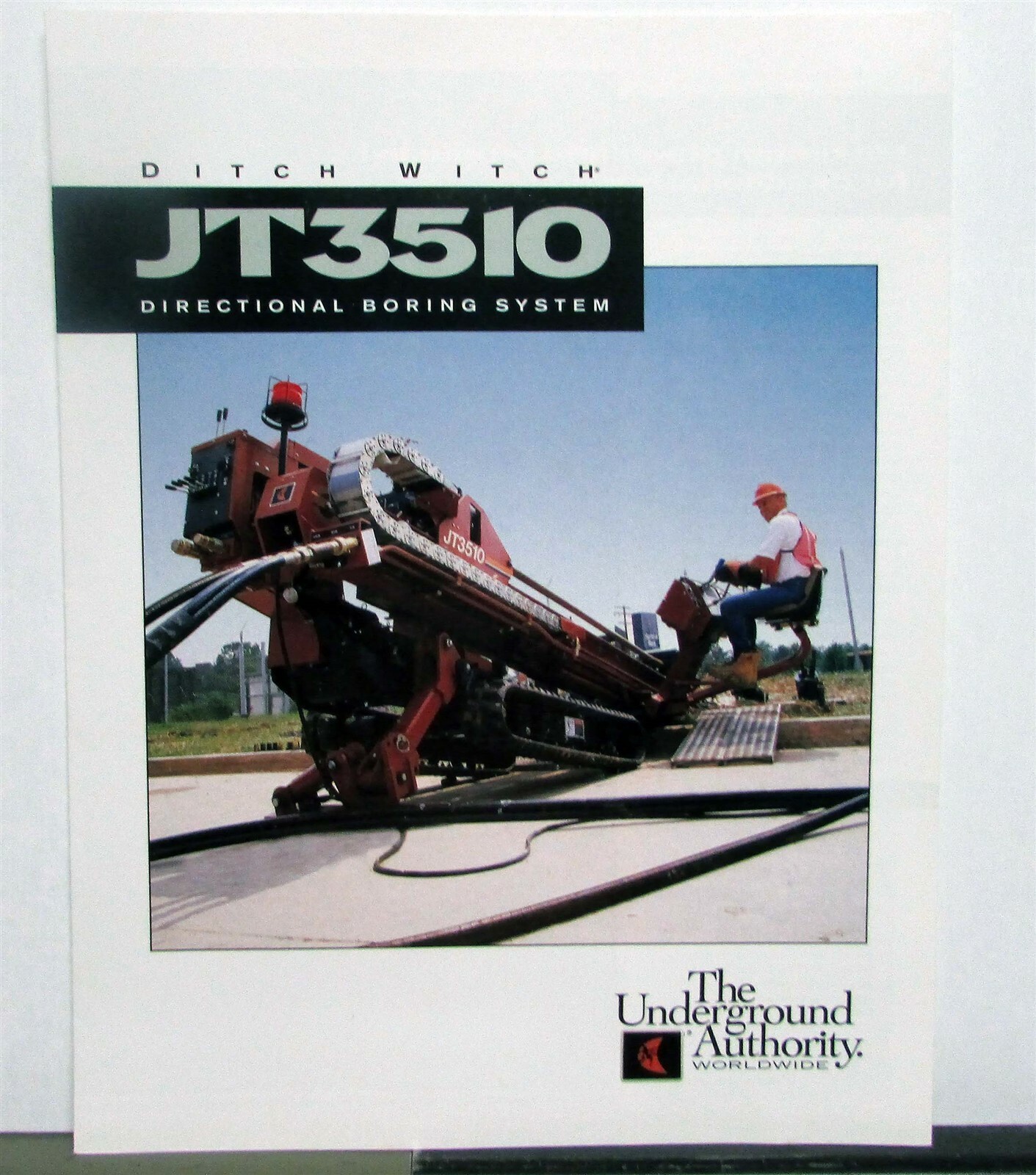 1997 Ditch Witch JT3510 Directional Boring Specs Construction Sales Brochure
