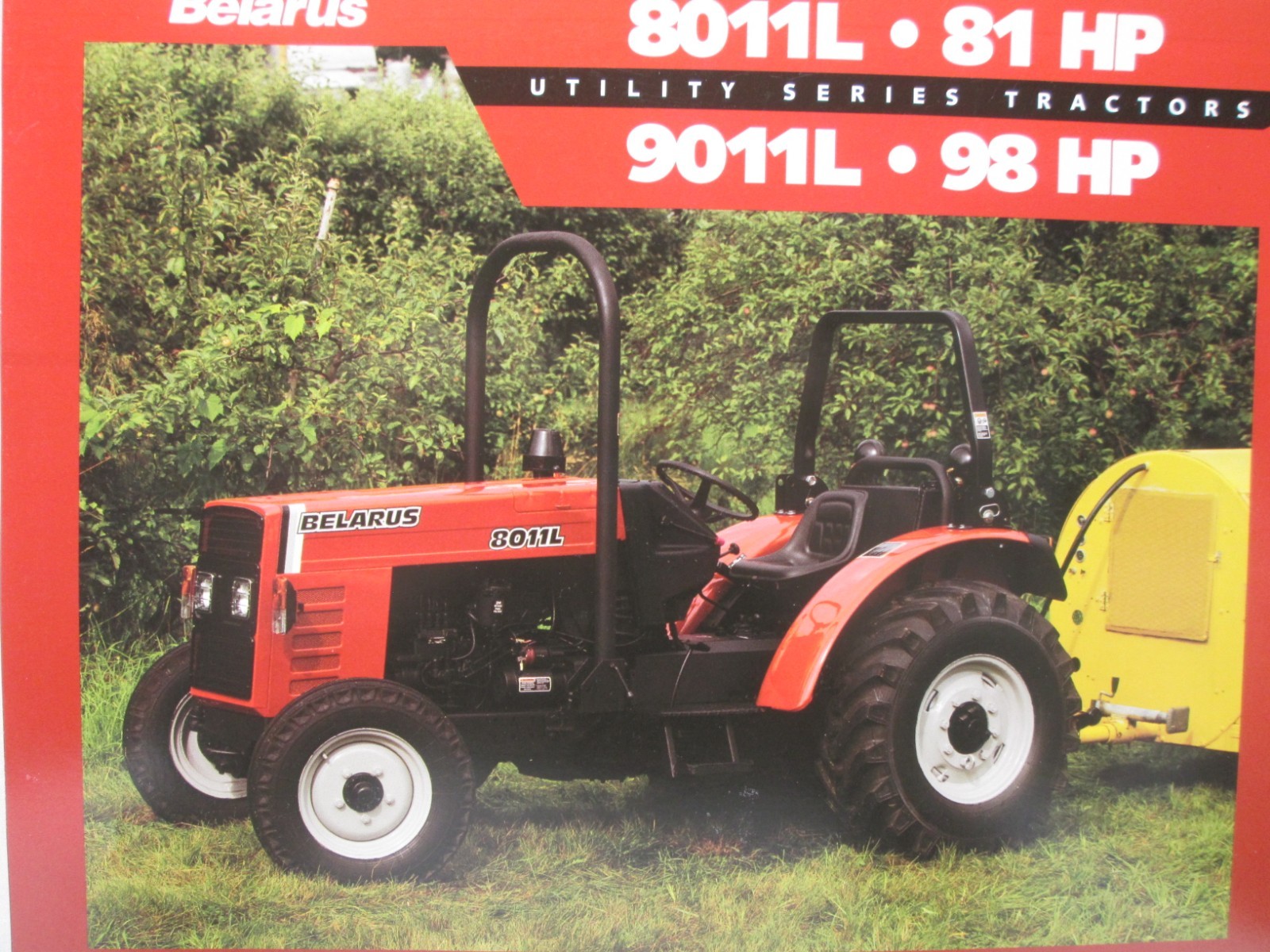 Belarus Utility Series Tractor 8011L 81 HP 9011L 98 Brochure Specifications 1996