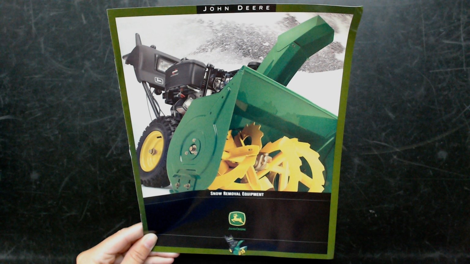 John Deere Snow Removal Equipment Brochure Vintage Green Yellow 1990s
