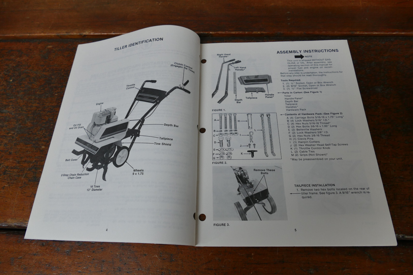 1983 Coast to Coast Owner&rsquo;s Manual 5 HP Chain Drive Garden Tiller Model 481-4034