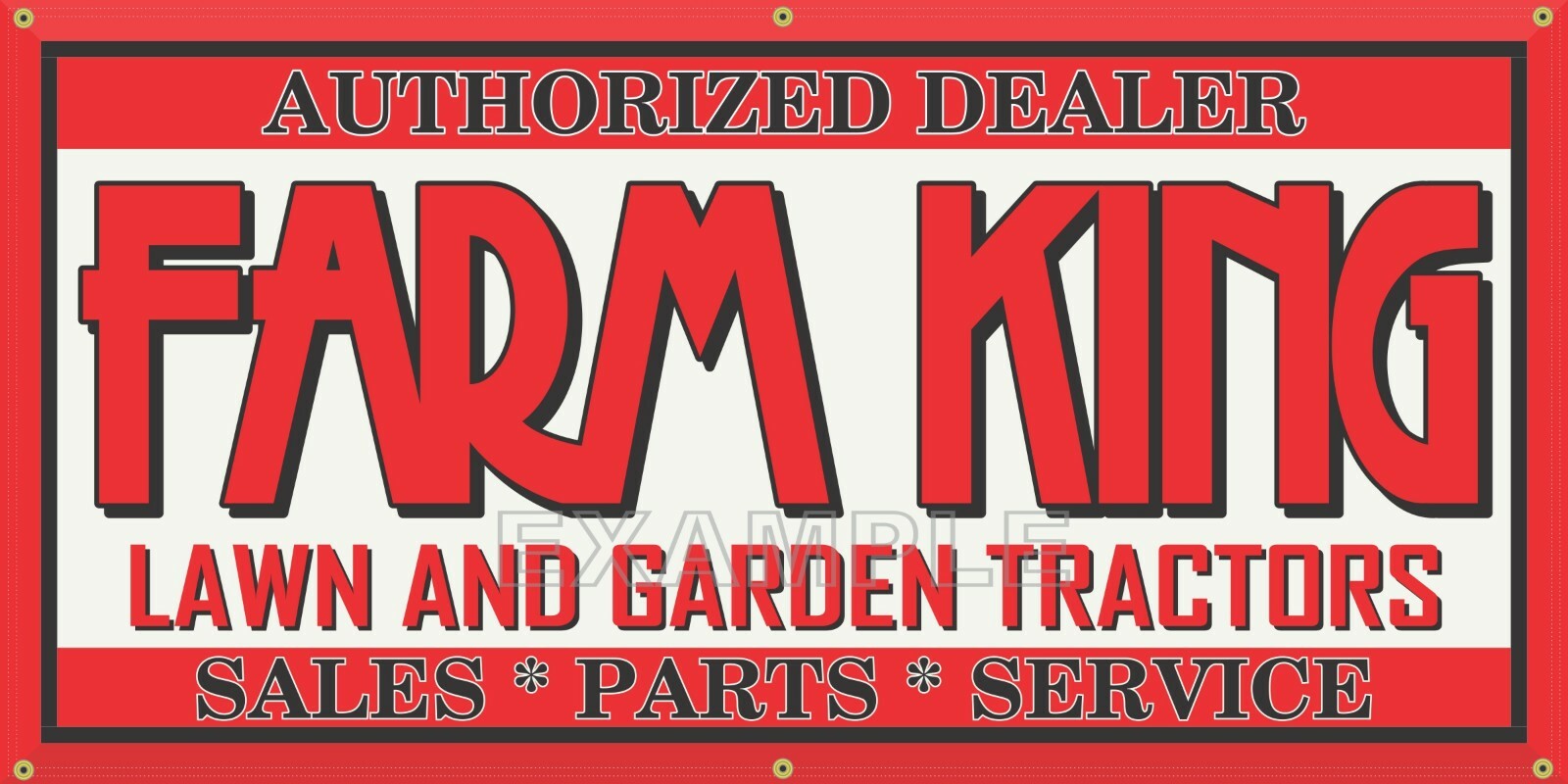 FARM KING GARDEN TRACTORS EQUIPMENT DEALER SALES OLD VINTAGE SIGN REMAKE BANNER