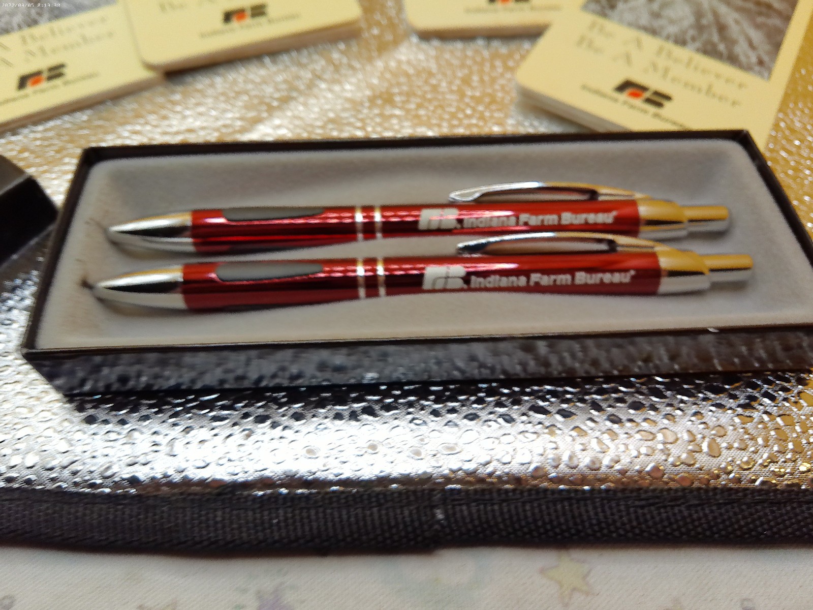 Indiana Farm bureau note pads unused vintage pen set 1995 2002 calendars