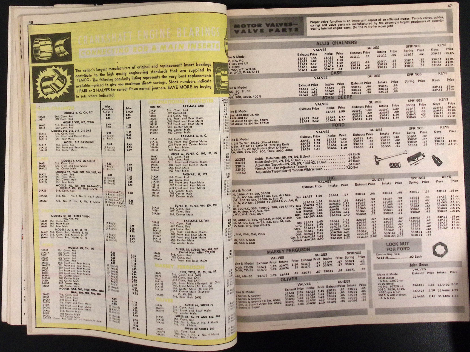 1970 Temco Tractor Implement Motive Parts General Catalog