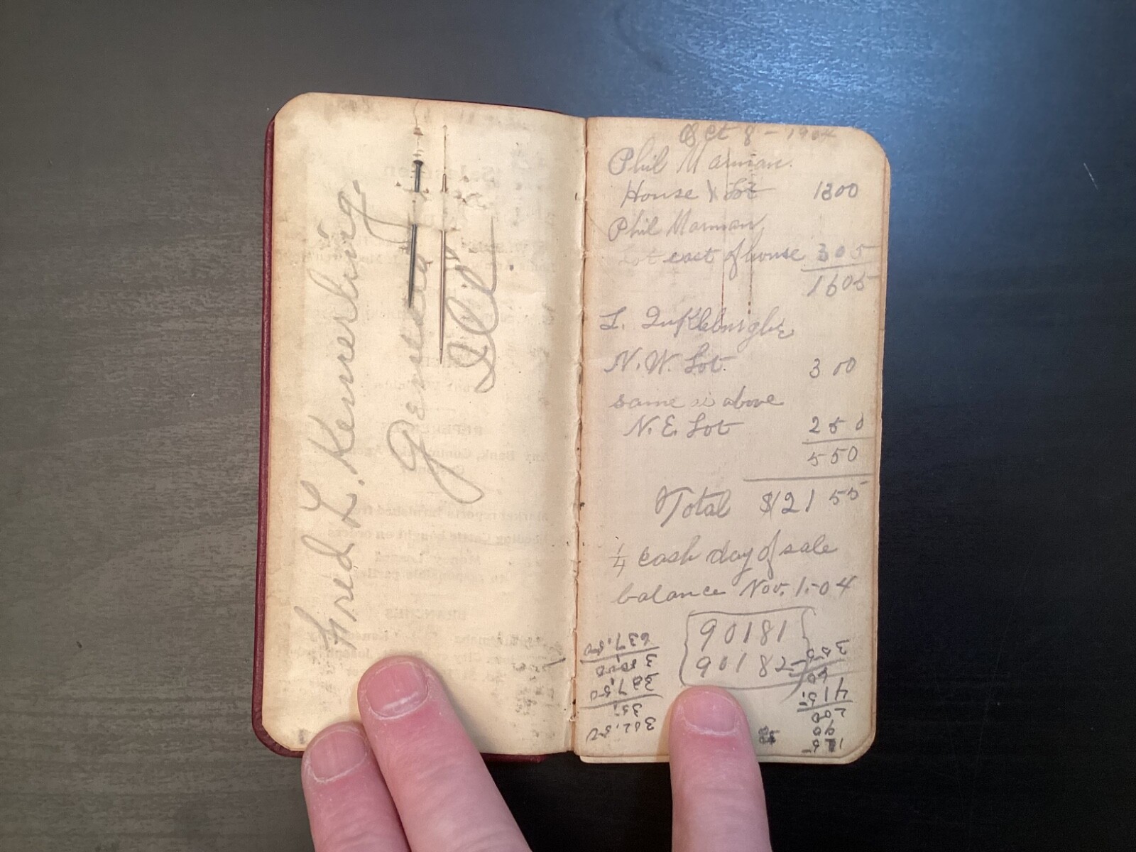 1901-02 Smith Haas Livestock Commission Memo Book Calendar Sioux City KC Chicago