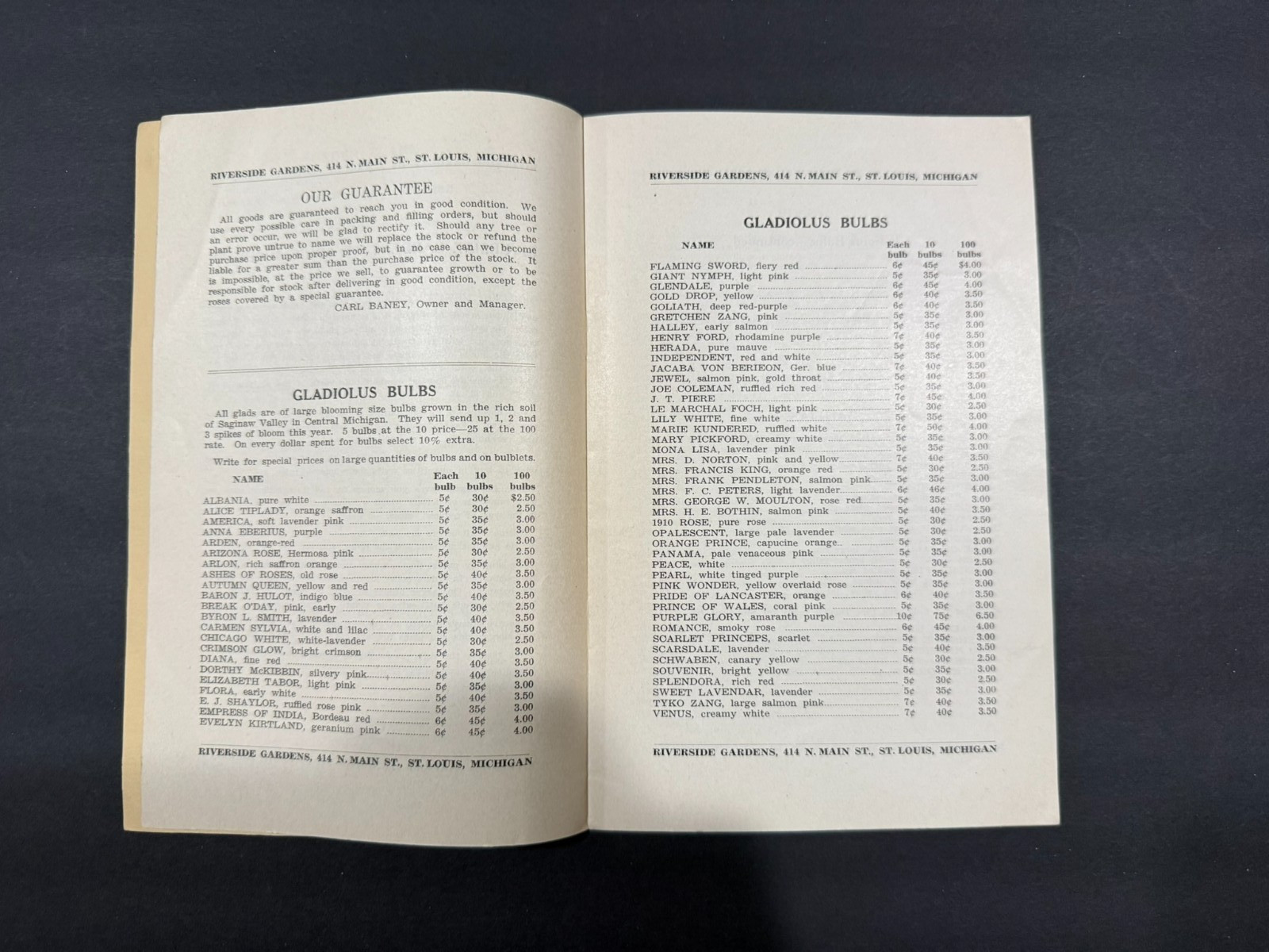 1930&rsquo;s Evergreen, Van Dusen, Rosedale Nursery Brochures…..4 Items