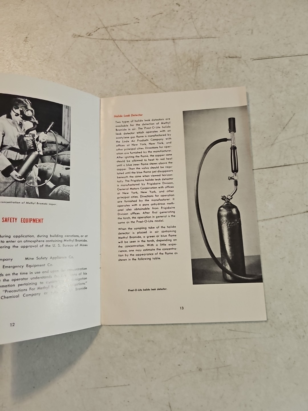 Vintage 1949 Dow Chemical Methyl Bromide Applicators &SUPPLEMENTAl INFO Brochure