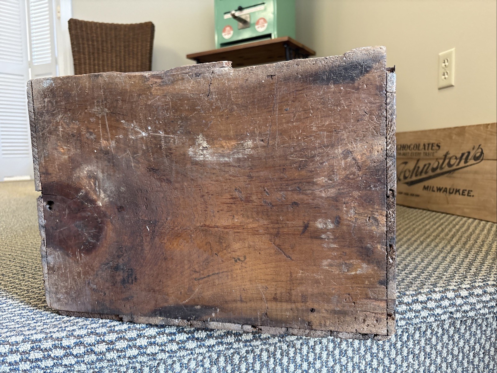 XL Antique Wooden Crate Beals & Torrey Shoe Co. Milwaukee Wisconsin Boot Box