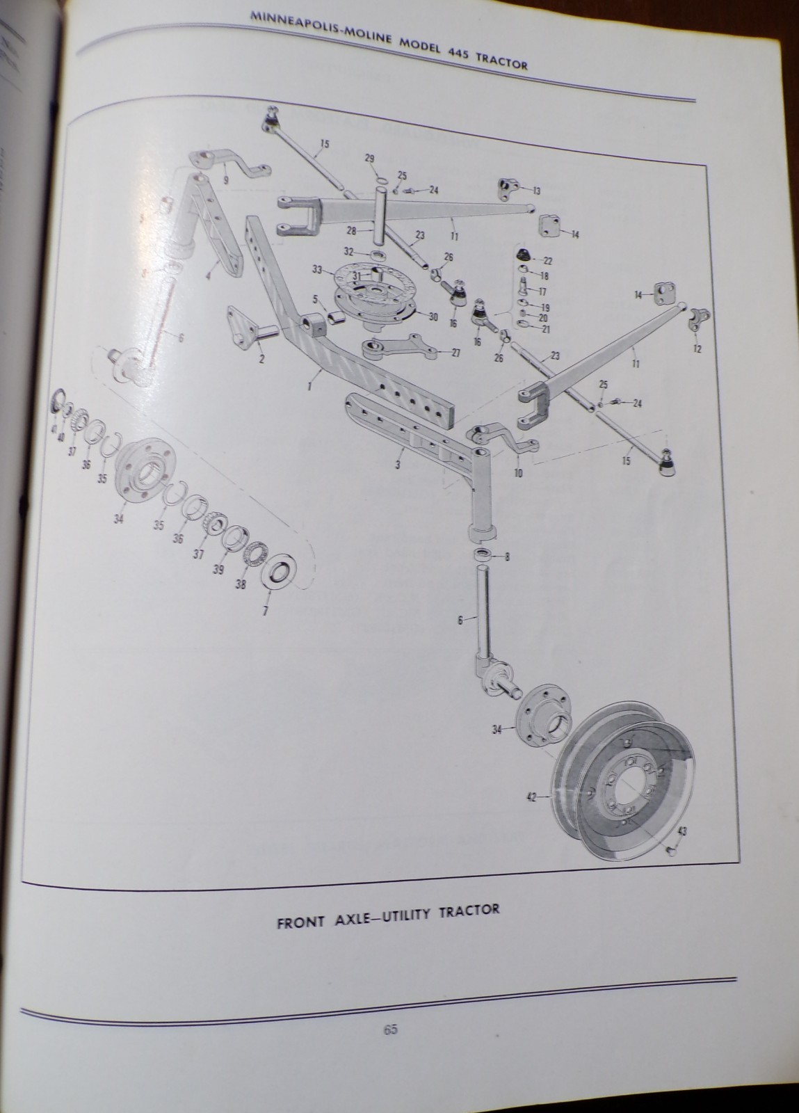 Minneapolis-Moline 445 Tractor Repair Parts Catalog 1955