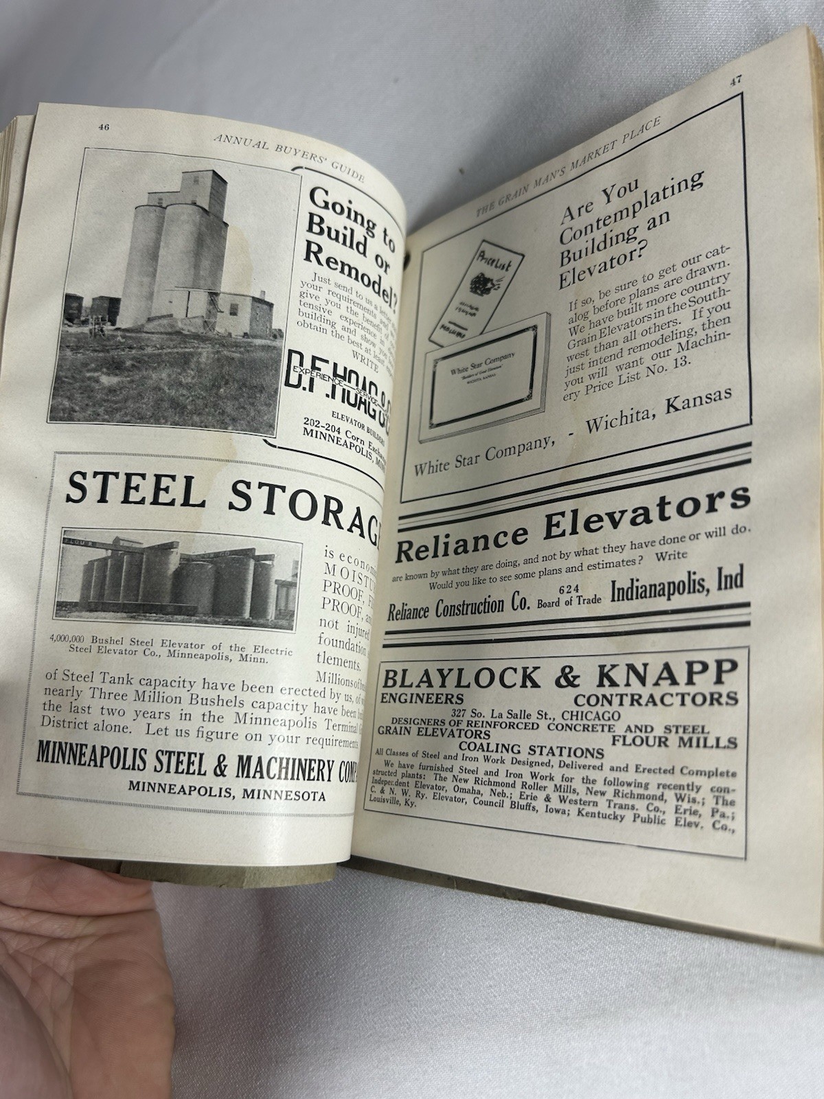 Antique 1918 Grain Mans Market Place Buyers Guide Chicago Industrial Advertising