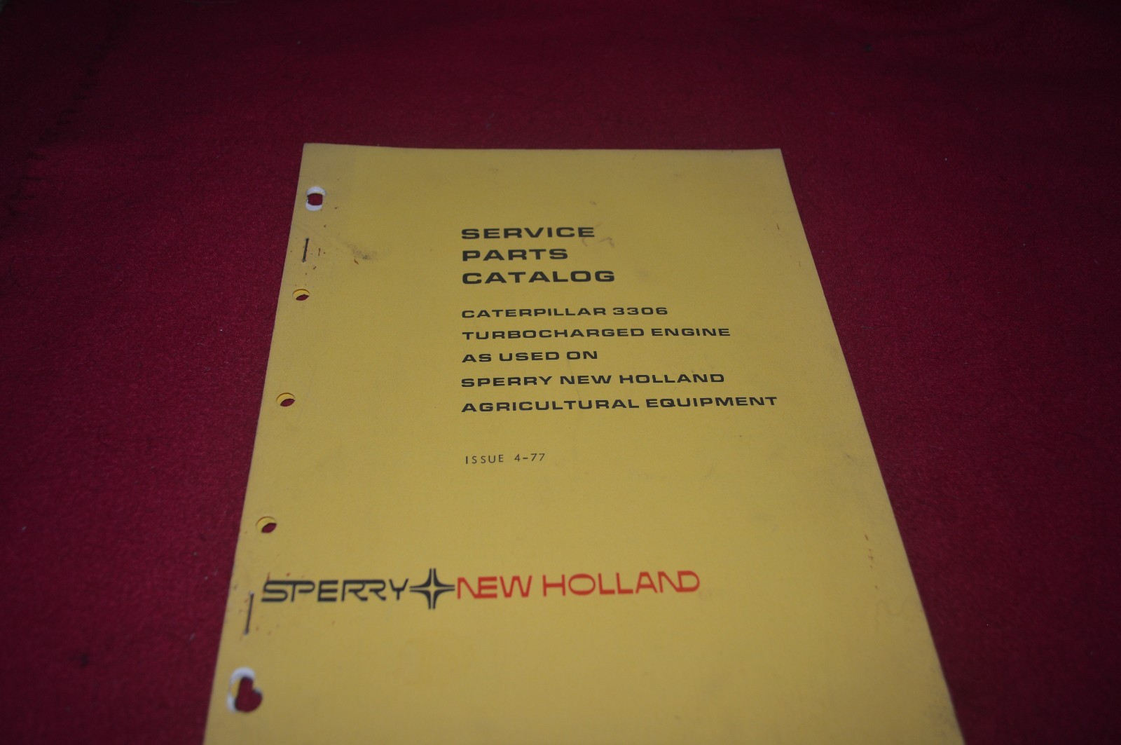 New Holland 3306 Caterpillar Diesel Engine Dealer&rsquo;s Parts Book DCPA6