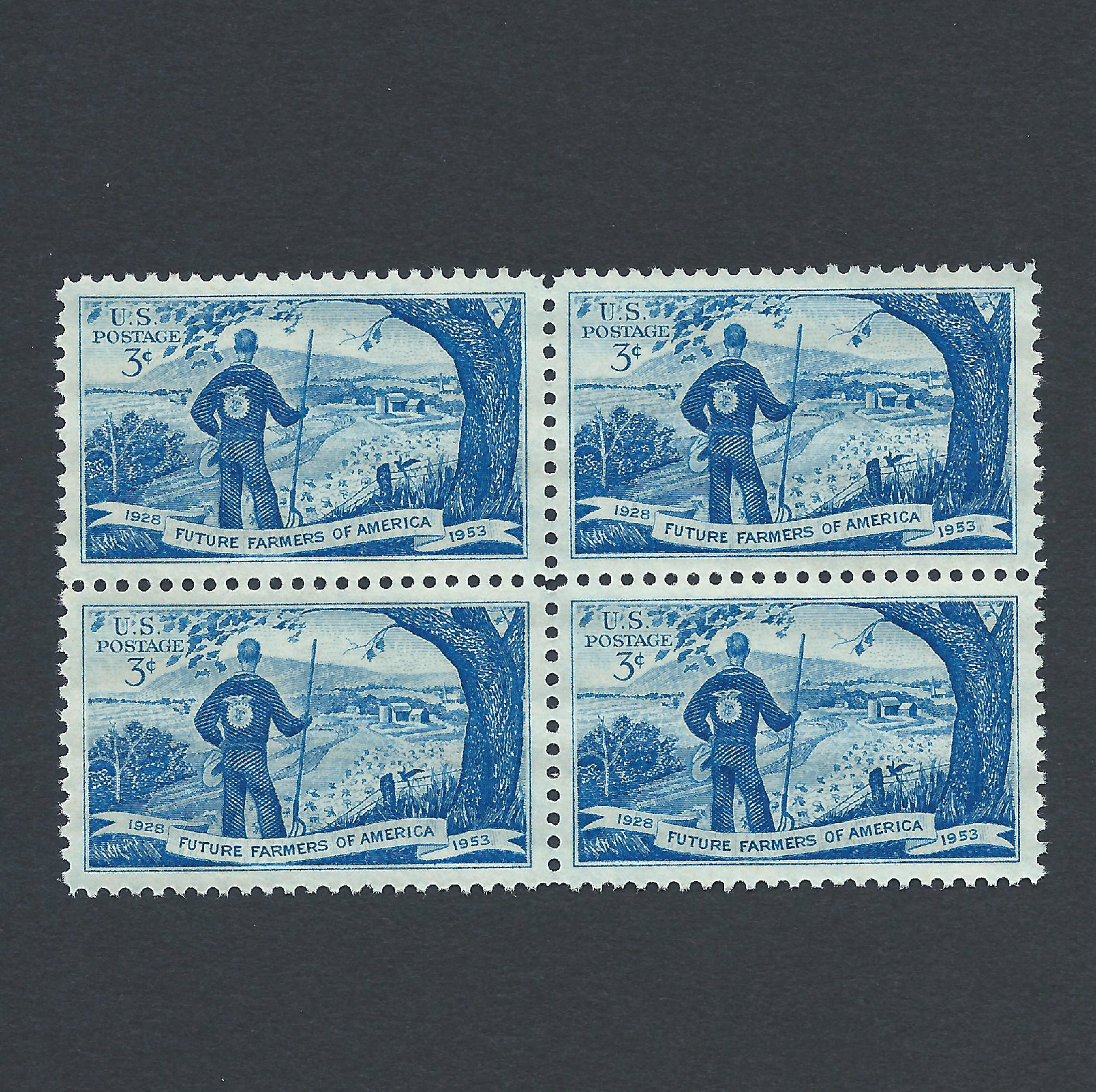 1953 Future Farmers of America – Vintage Mint Set of 4 Stamps 72 Years Old!