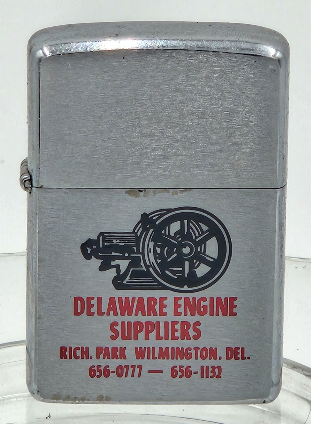 Vintage Hit & Miss engine advertising ZIPPO lighter in original box. NOS!