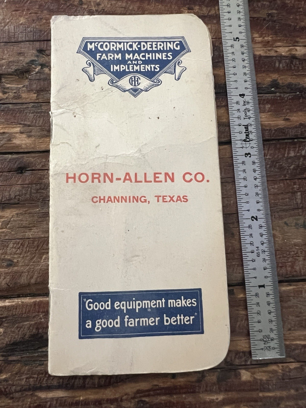 Vintage McCormick-Deering Farm Machines & Implements Advertising Notepad
