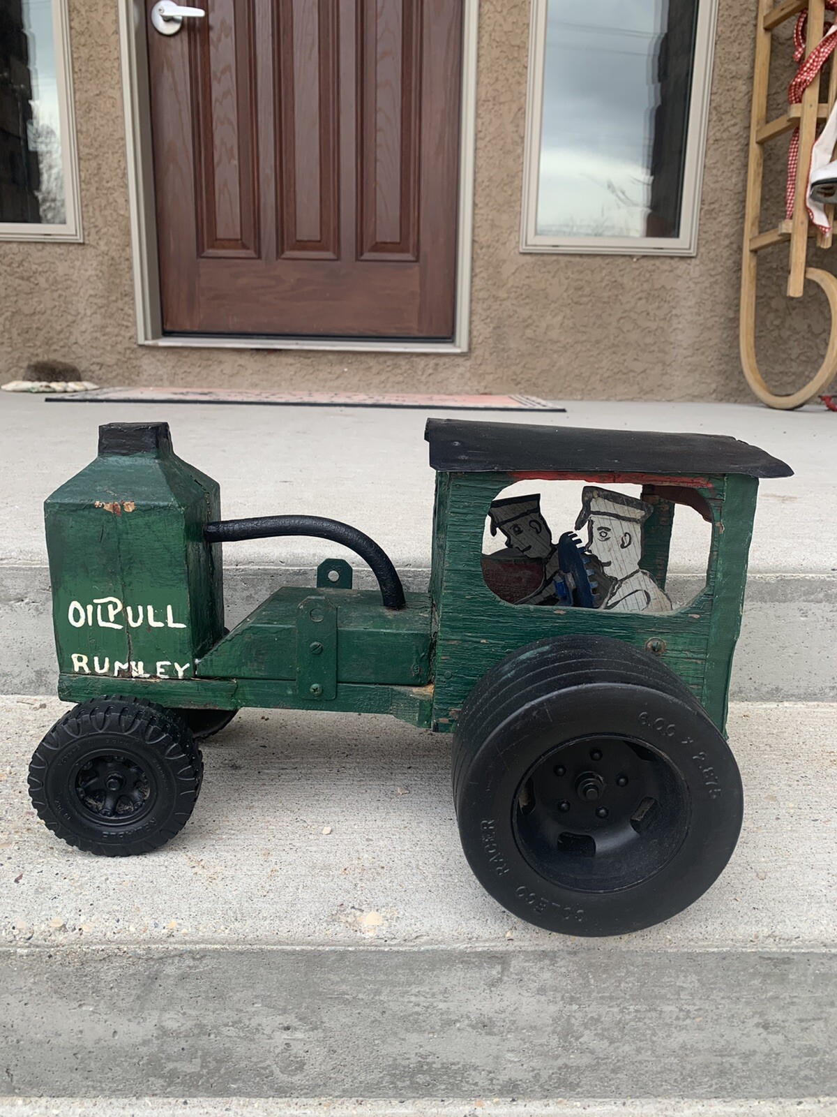 Vintage Rumley Oil Pull Tractor Oil Folk Art Collectible Tractor