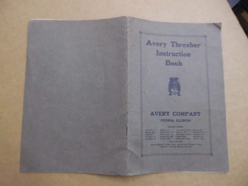 1921 Avery Thresher Instruction Book Manual Yellow-Kid More Peoria IL ORIGINAL