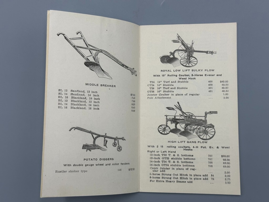 1933 HUMMER PLOW WORKS Price List Catalog FARM Advertising SPRINGFIELD Illinois
