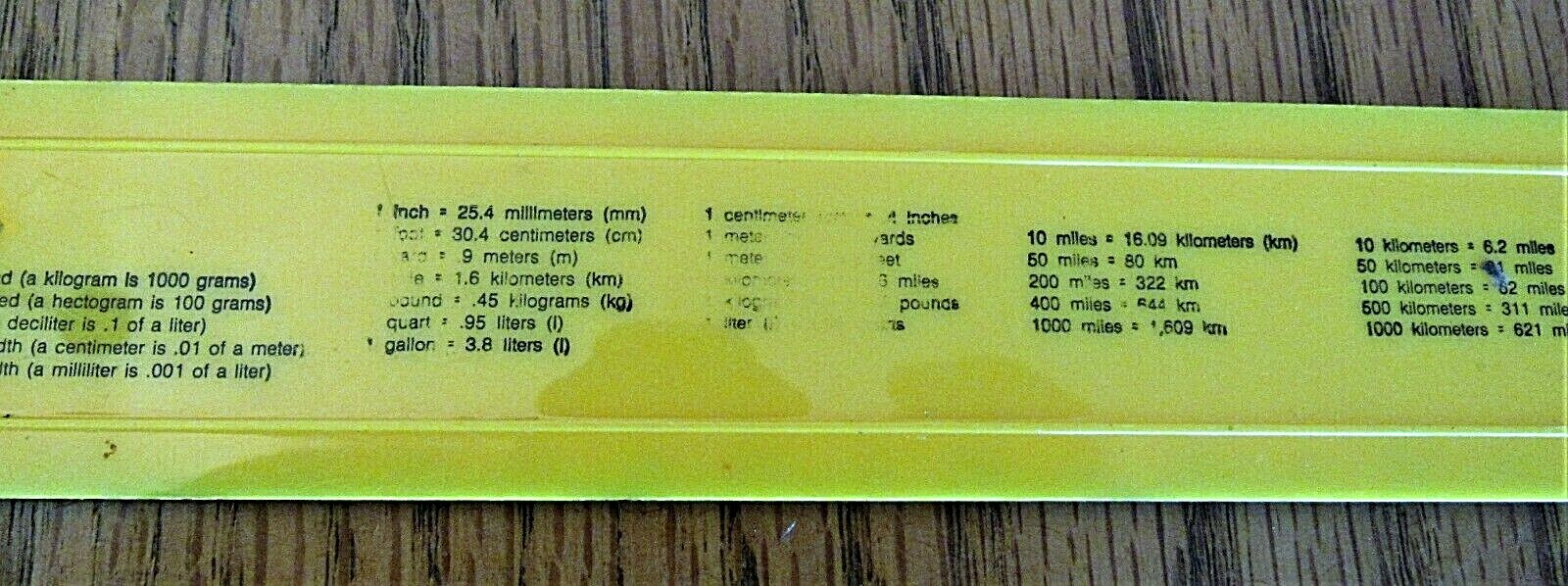Vintage Ruler GRAINS Kilometer Granite Falls MN Adv M Elevator Systems Inc Minn