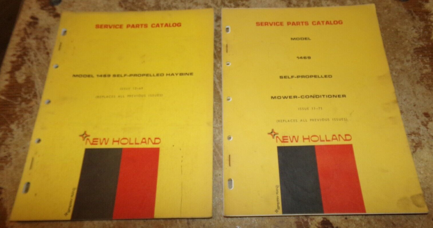 2-lot 1960&rsquo;s-1970&rsquo;s new holland 1469 self-propelled haybine parts catalogs used