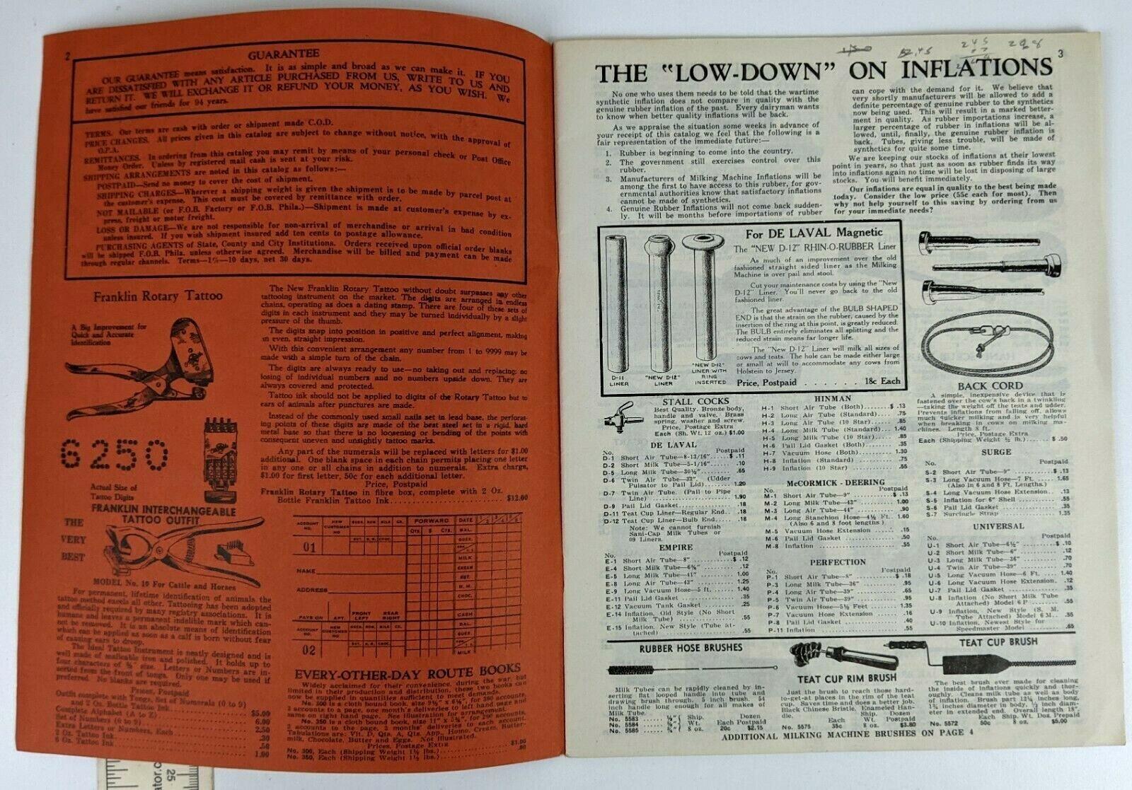 1946 Creutzburg & Son Philadelphia PA Dairyman Livestock Breeder Supply Catalog