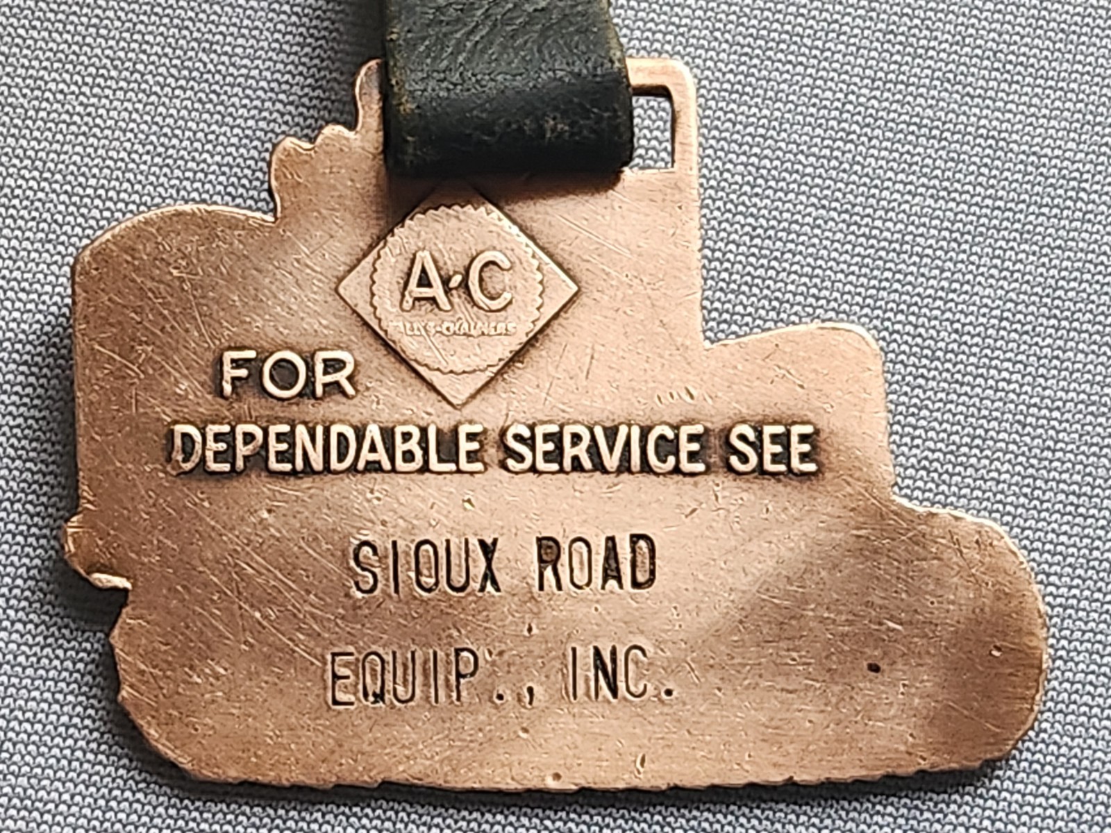 A-C For Dependable Service Heavy Equipment Brass Tag Allis Chalmers HD-20 Diesel
