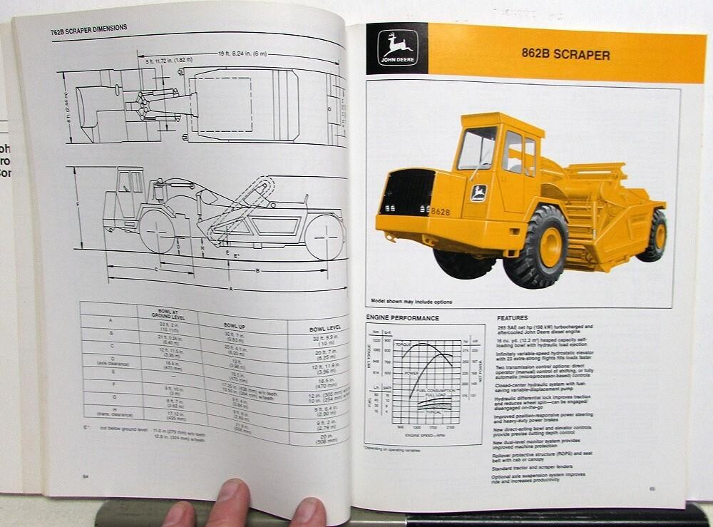 1989 1990 John Deere Full Line Excavator Loader Construction Purchasing Guide