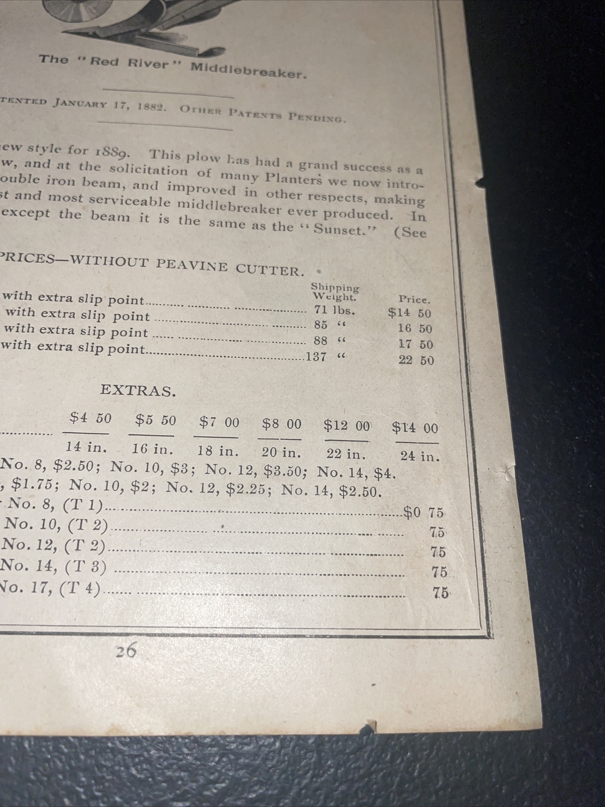 1891 Baldwin John Deere Red River Plow Farm Advertising – New Orleans
