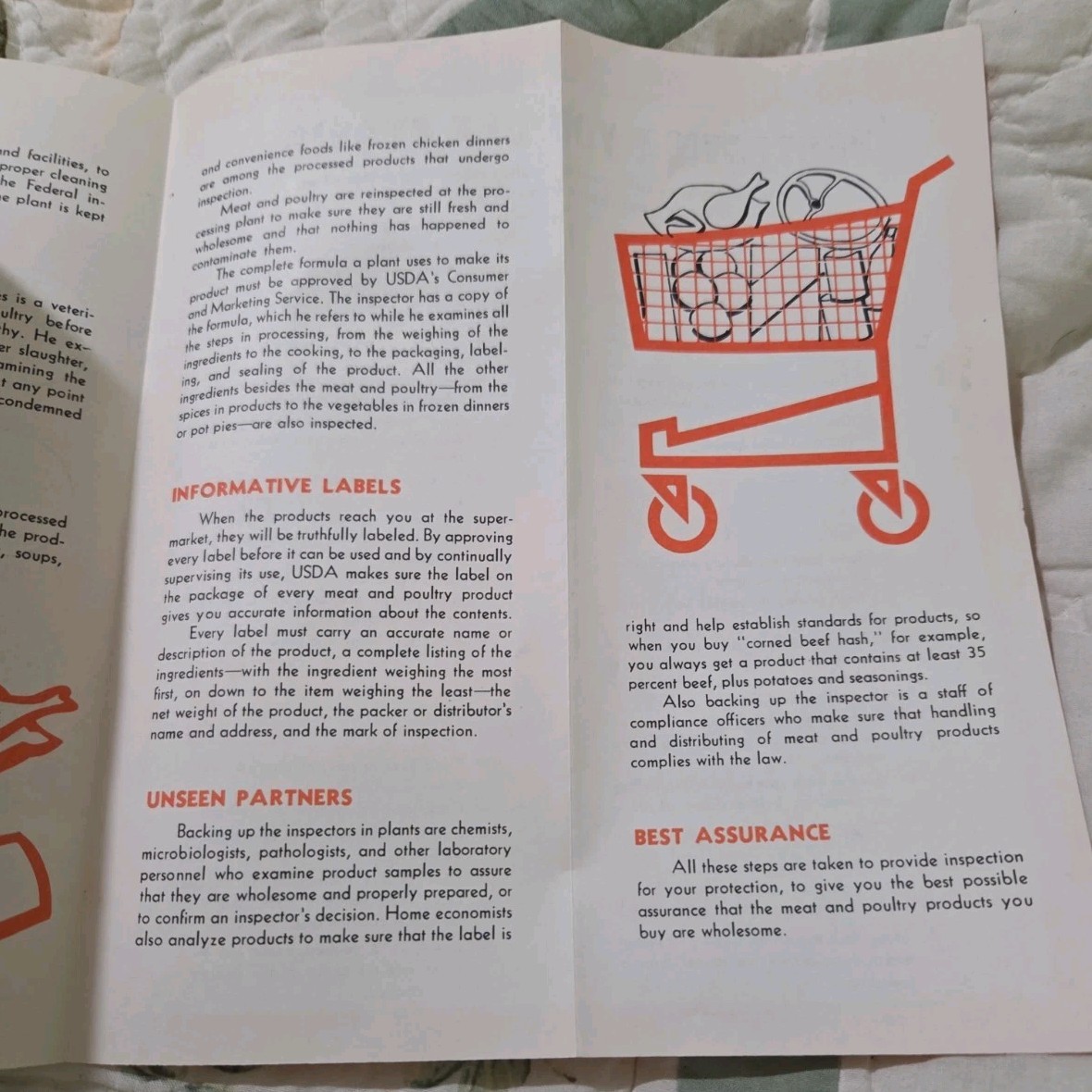 Meat & Poultry brochure published by the U.S. Department of Agriculture 1969