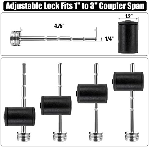 Trailer Tongue Coupler Lock Adjustable Trailer Coupler Pin Lock, Dia 1/4 Inch, 3