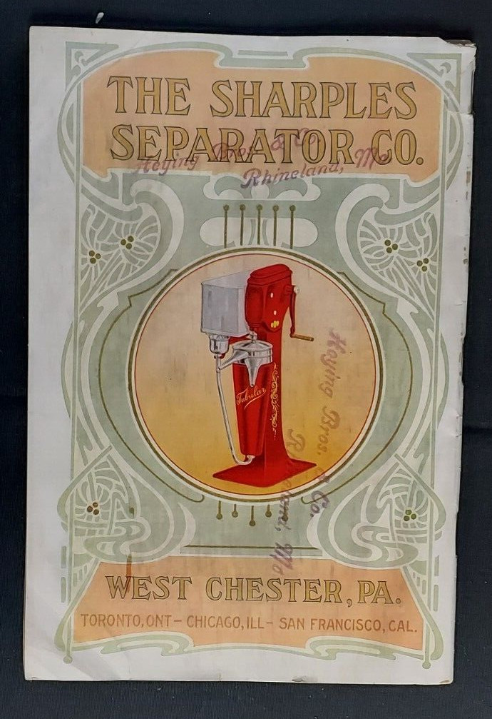 Old Advertising Premium Old Time Song Book Sharples Separator Co West Chester PA