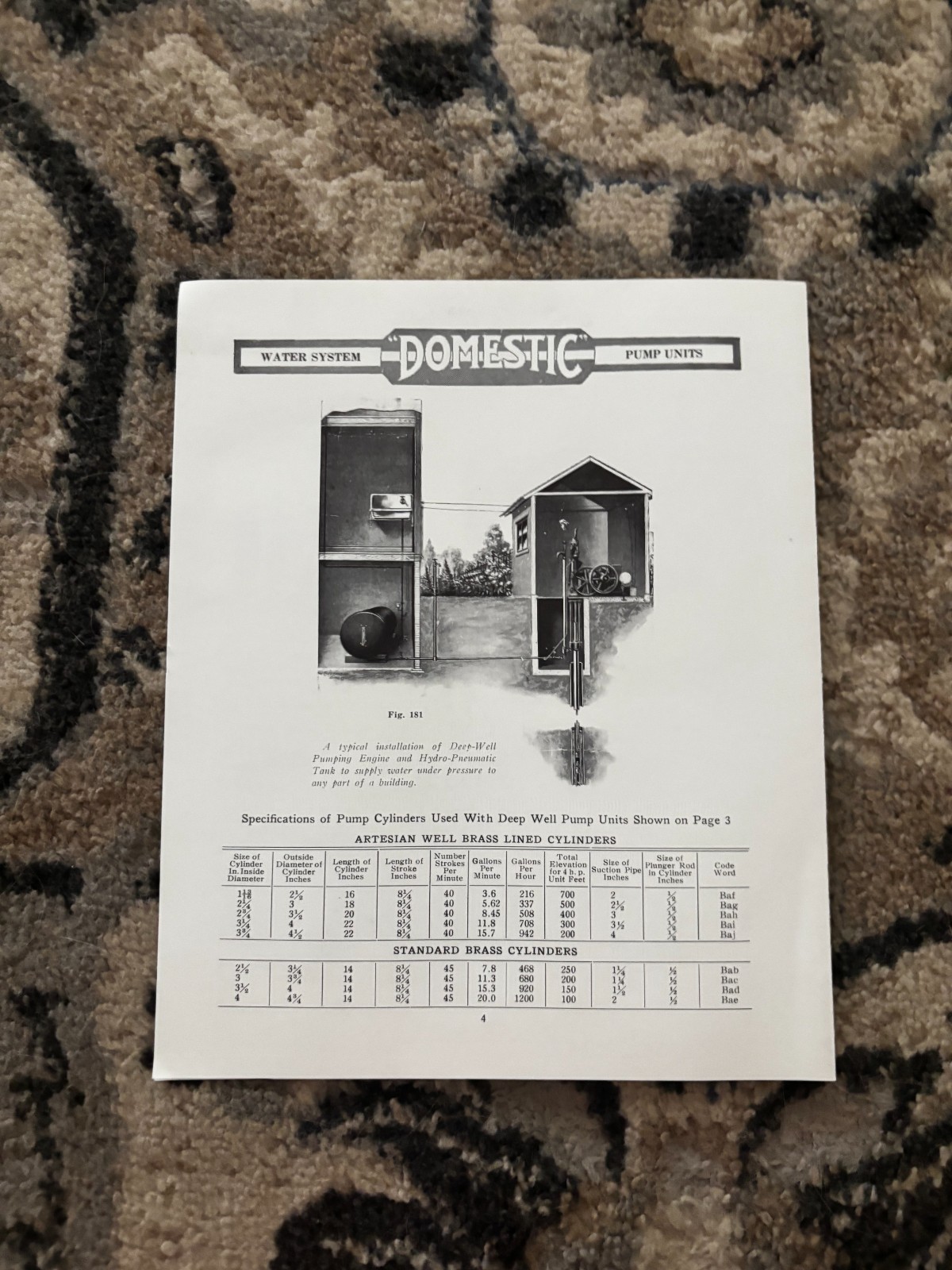 Domestic Engine & Pump Co. Water System Pump Units Brochure DCPA26