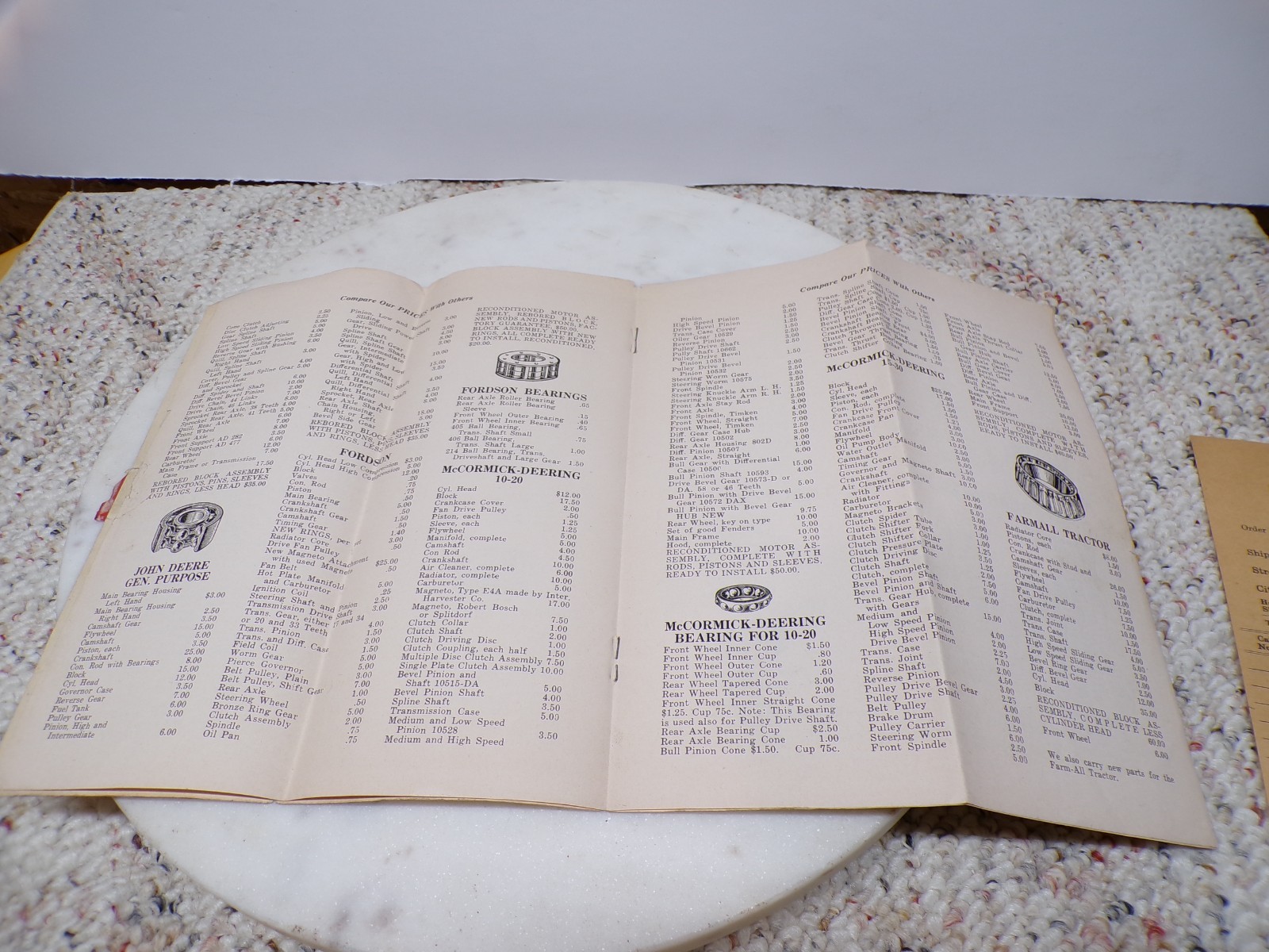 1920s Des Moines Tractor Salvage 1500 Aurora Tractor Parts Catalog Iowa Family?