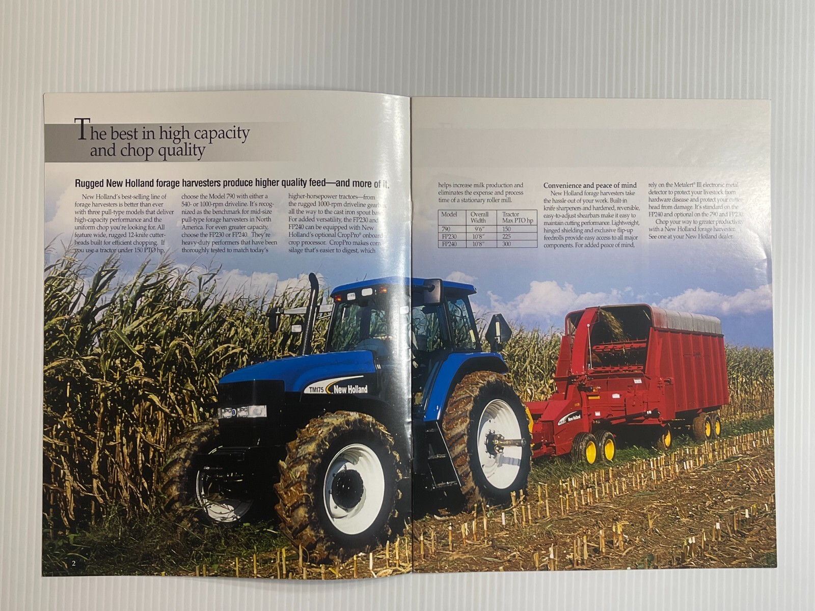 New Holland Pull-Type Forage Harvesters Sales Brochure *Showroom Book* 2006