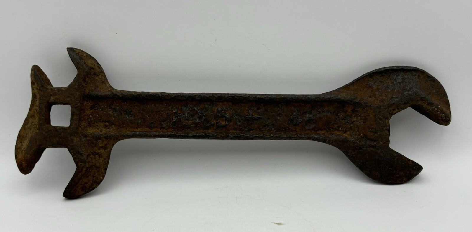 Old Farm Barn Find Vintage Hand Tool Moline Plow CO. Embossed Advertising Wrench