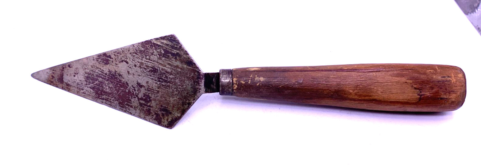 Antique MUNCIE SAND « Cream of the Kaw » advertising etched Trowel w/ wood handle