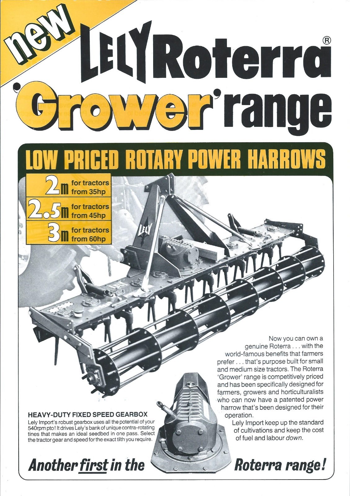 Farm Implement Brochure – Lely Roterra – Grower – Power Harrow (F5135)