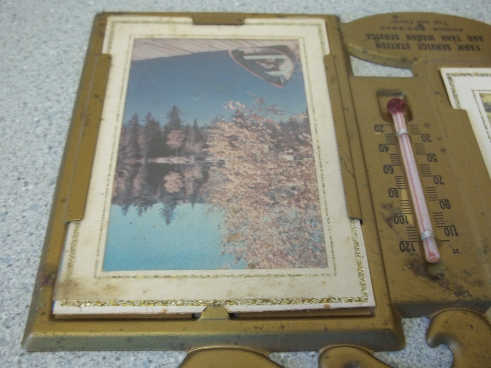 Farm Service Station and Tank Wagon Service advertising display Ted and Clarke