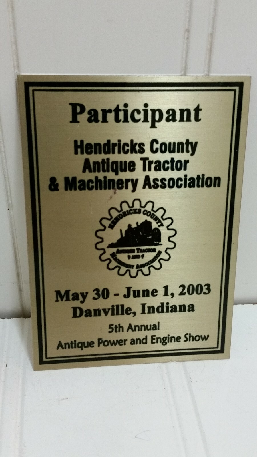 Power & Antique Engine Show EXHIBITOR PLAQUE Lot Exibits Tractor Machinery Brass