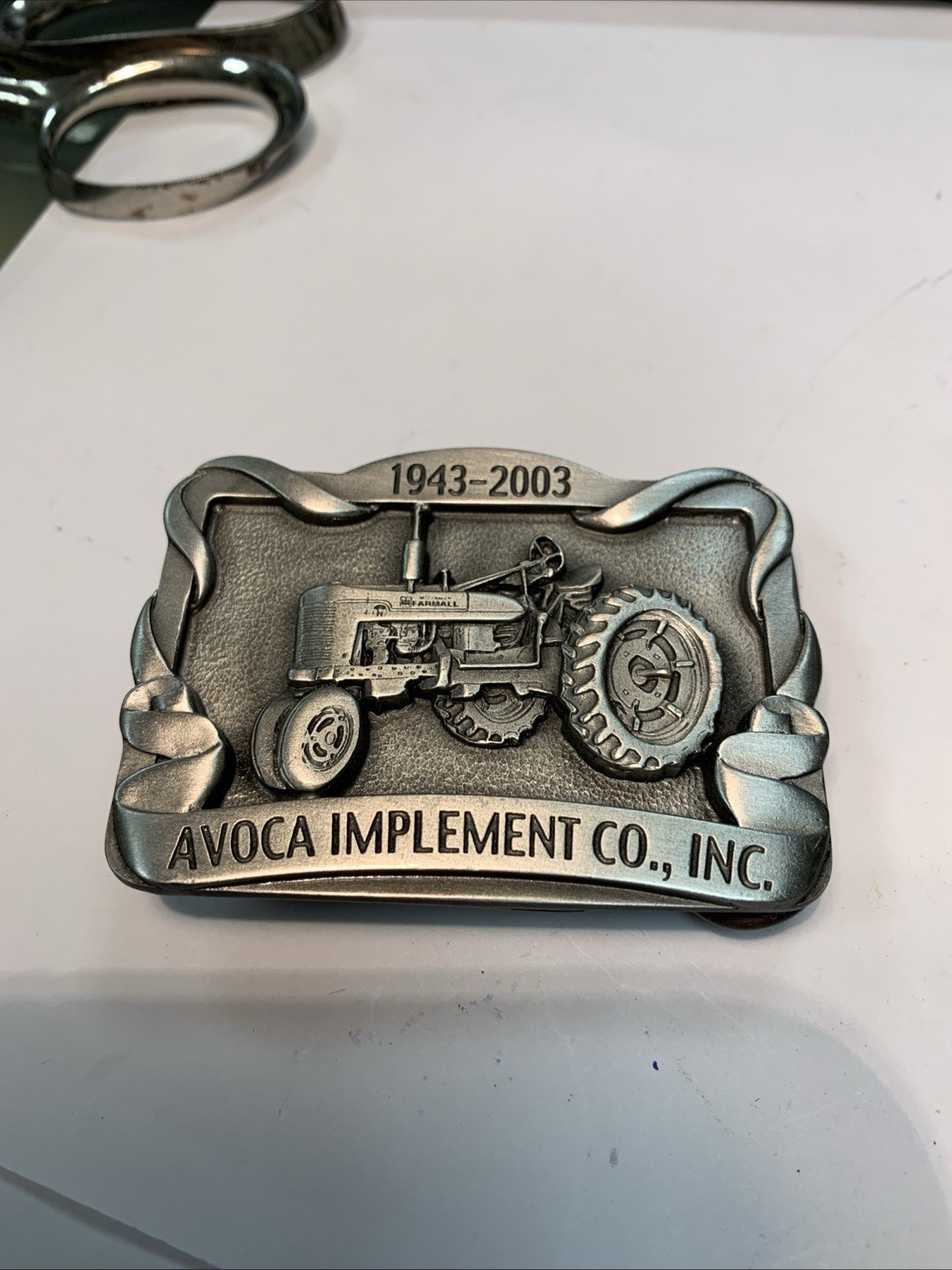AVOCA IMPLEMENT CO., INC Avoca, IA 60th Anniversary Belt Buckle New Unused