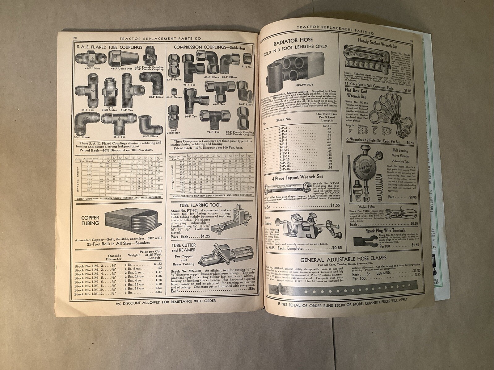1937 Catalog Tractor Replacement Parts Company Chicago 378-X INV-P0518