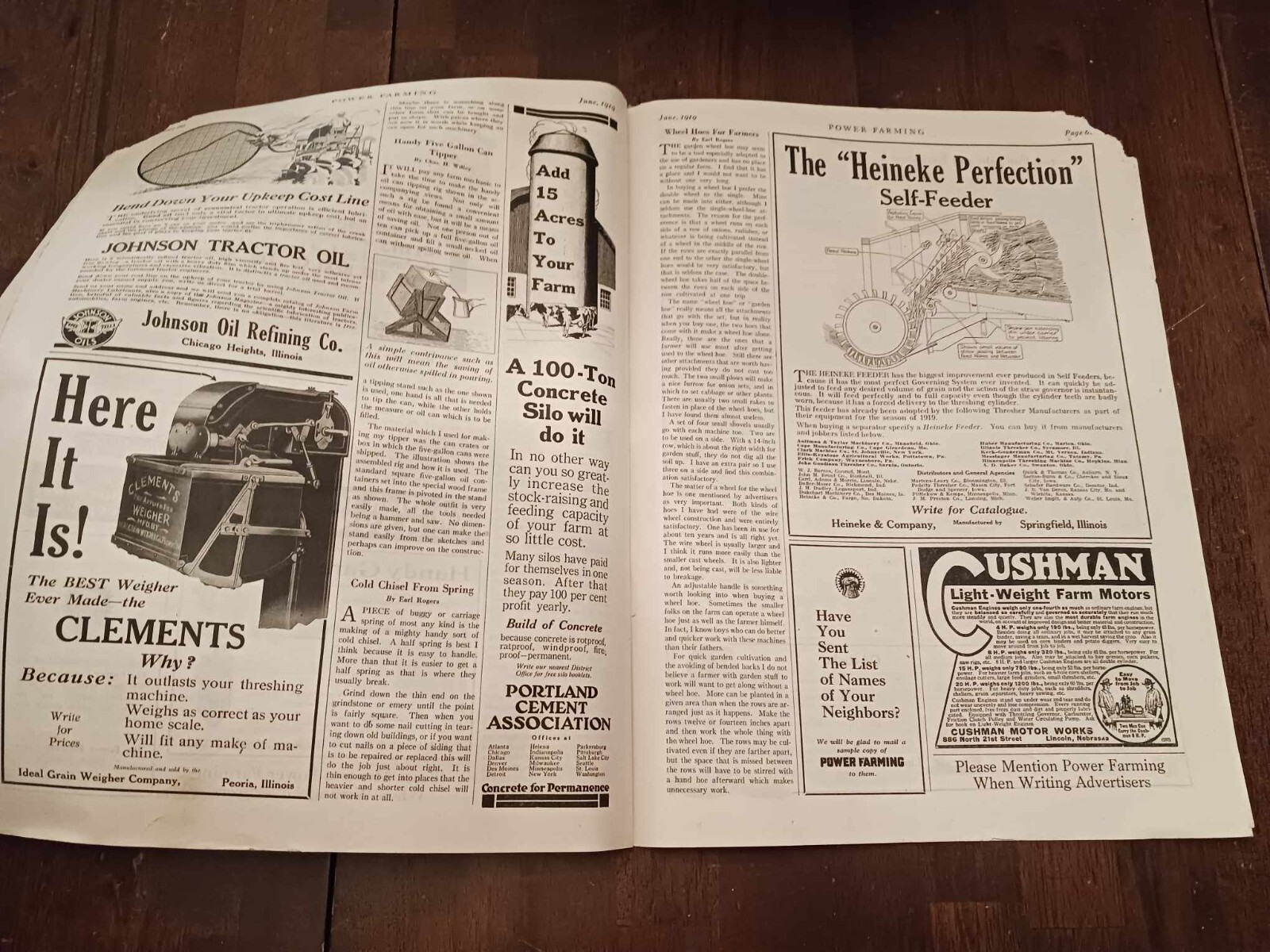 Vintage Magazine Power Farming June 1919 Ads Photos Farming News