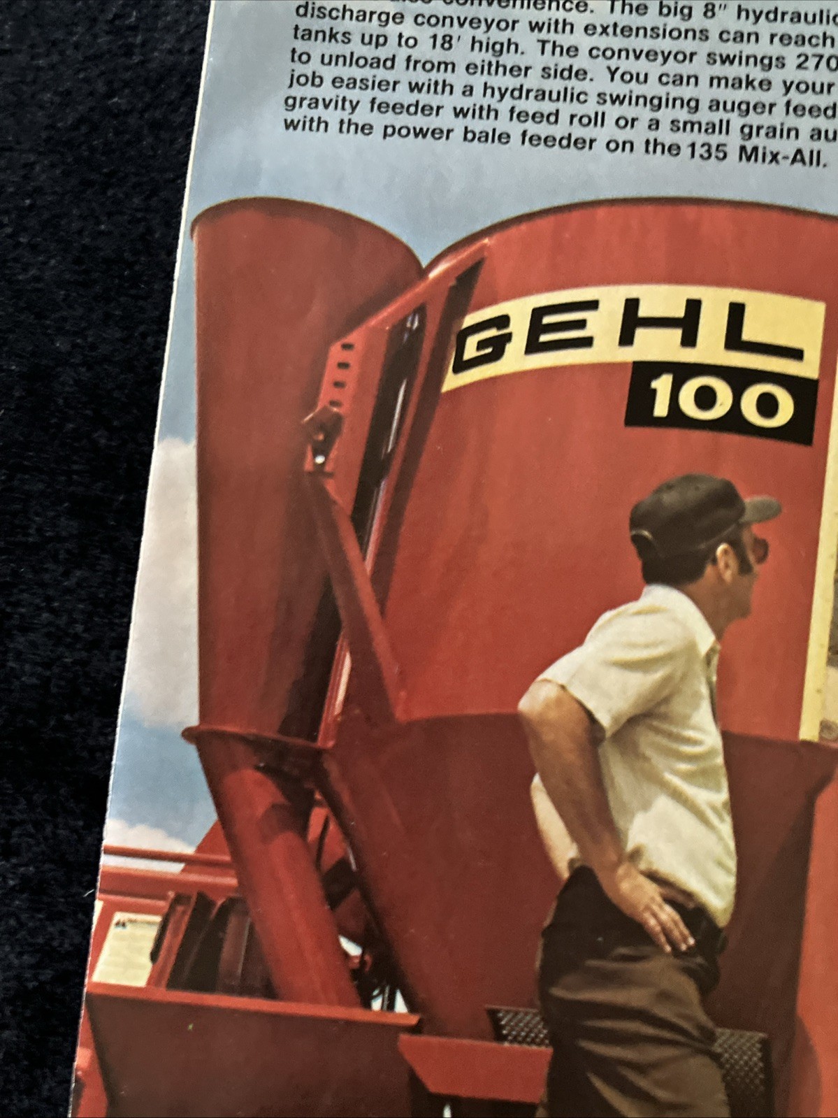 GEHL Farm Equipment Print Advertisement Hydraulic Mix All 1980 8×10