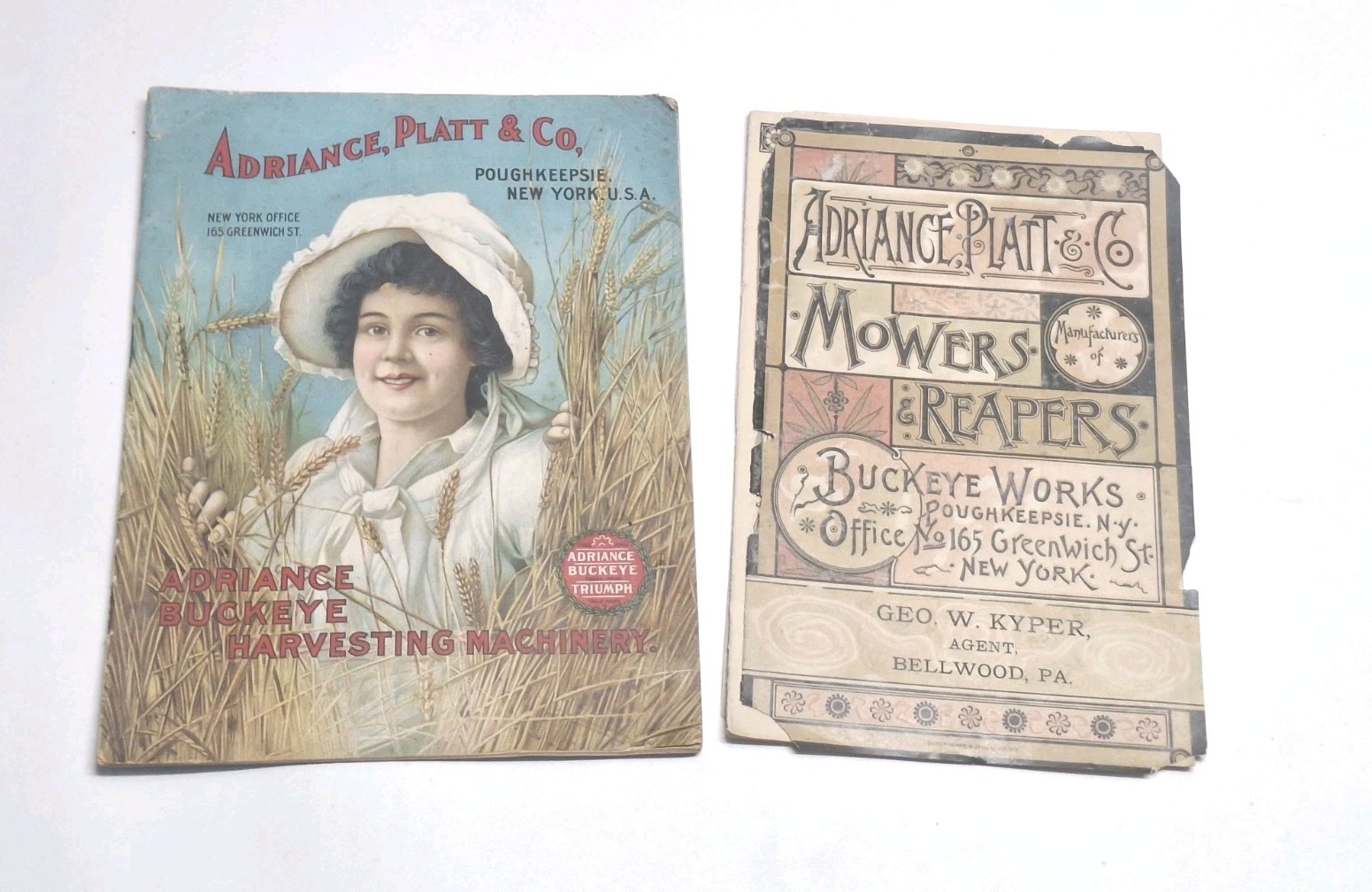 Adriance Platt & Co Harvesting Machinery Farm Book Catalogs Poughkeepsie NY 1900