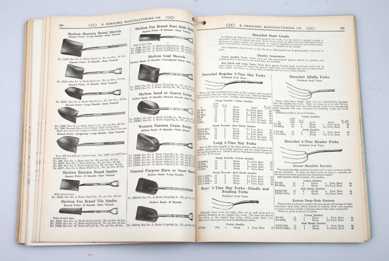 1937-38 R. Herschel Manufacturing Agricultural Cutting Parts Catalog