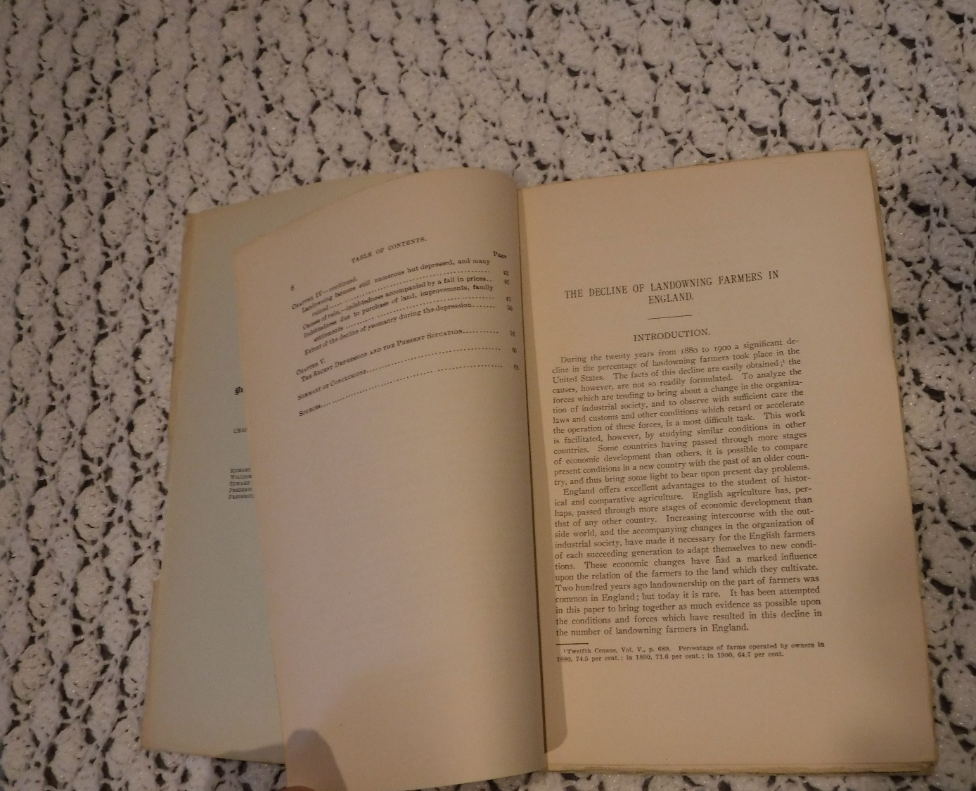 THE DECLINE OF LANDOWNING FARMERS IN ENGLAND BY HENRY C TAYLOR VINTAGE 1904 UW