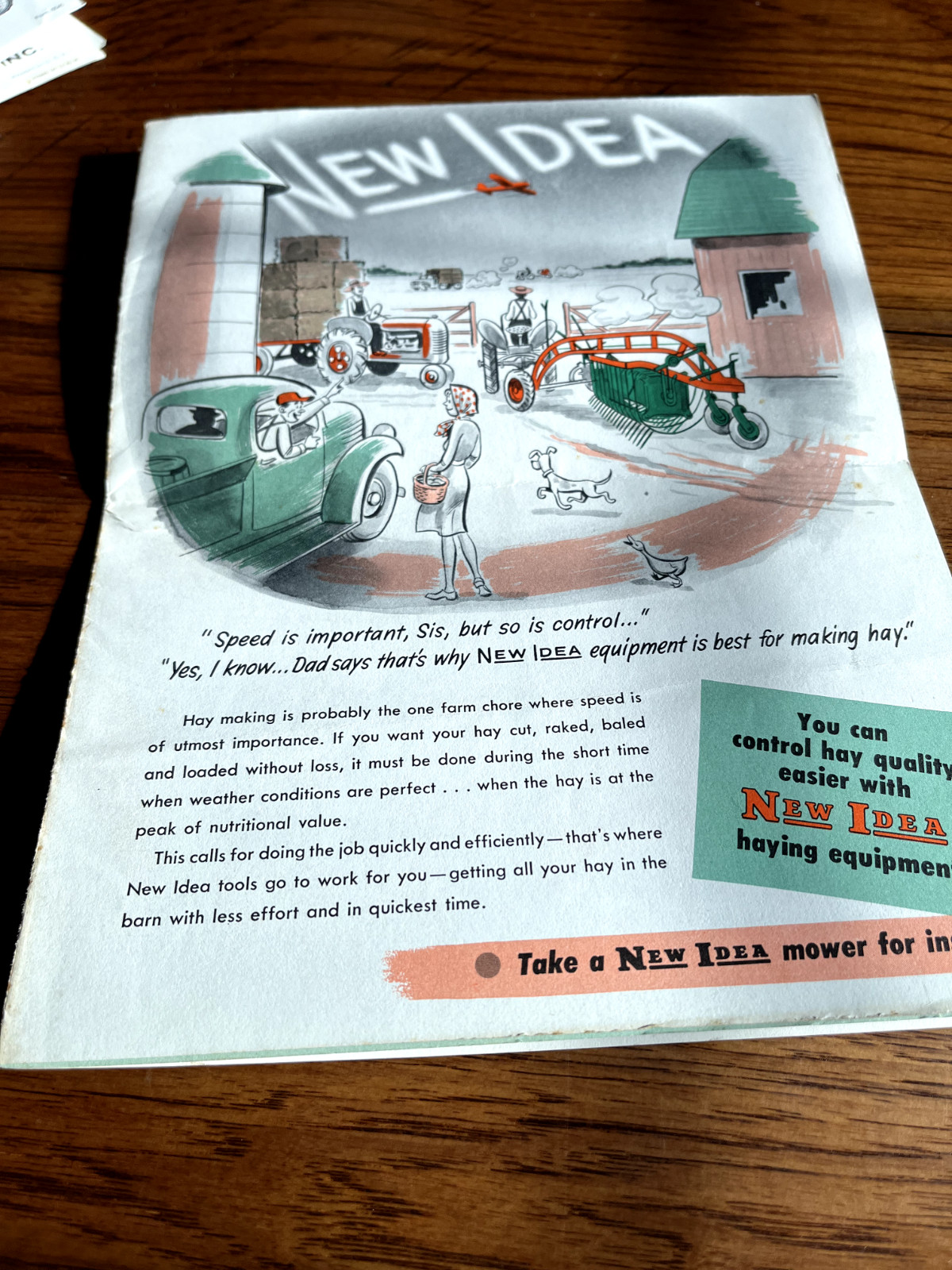 New Idea Hay Equipment For 1950 Brochure BAOH