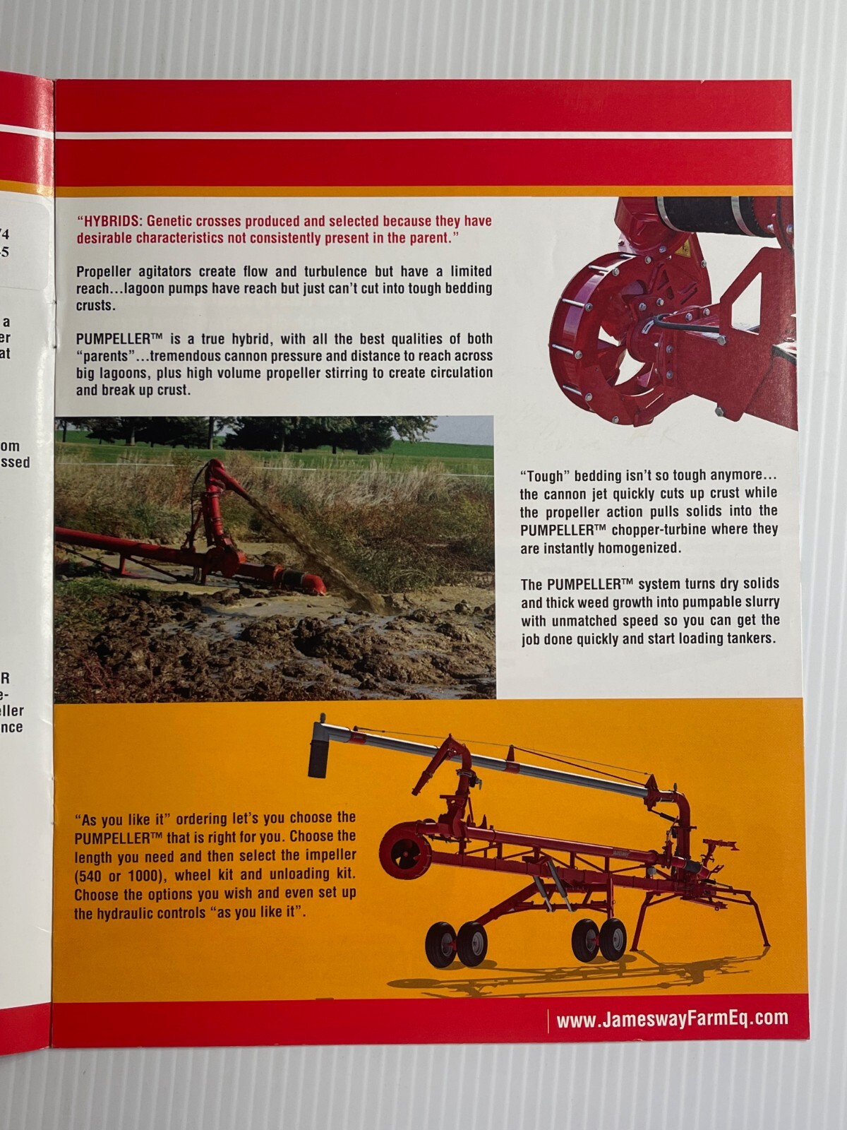 Jamesway Pumpeller Lagoon Pump Sales Brochure 2000s (Showroom Sales Book)
